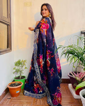 Chiffon digital floral sarees - lots of colours