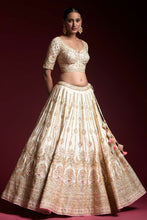 Light pink satin Lehenga