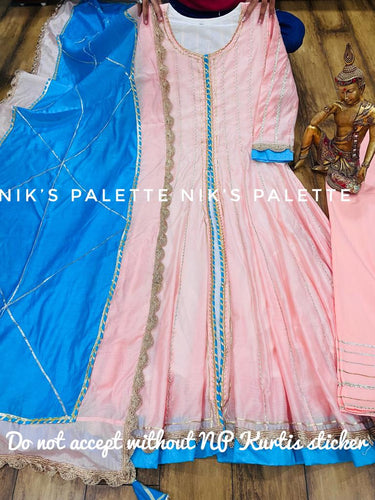 Baby pink anarkali