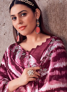 Tie and dye designer sarees