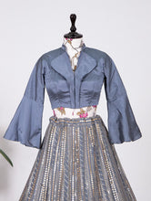 Indo western shirt style Lehenga - readymade