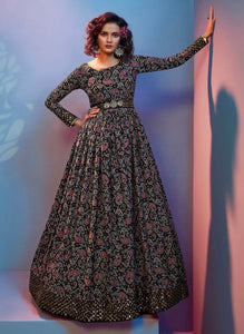 Sequins embroidered anarkali gown collection