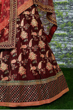 Sabyasachi inspired maroon royal look Lehenga (with 2 dupattas)
