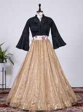 Indo western shirt style Lehenga - readymade