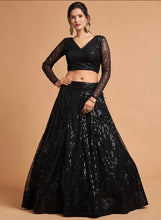 Black sequinned Lehenga