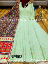 Niks collection: Pastel green sequins anarkali