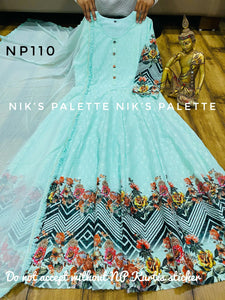 Niks collection: pastel chikankari anarkalis