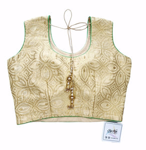 Gold designer stone work blouse
