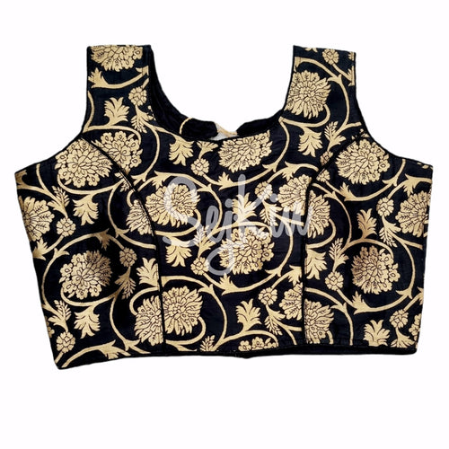 Black brocade blouse