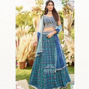 Boutique collection - Shaded blue jewel 💎  Lehenga