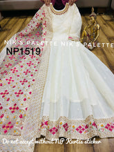 Niks collection: chanderi gown with beads and sequins