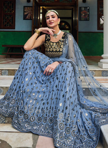 Olivia collection: Readymade georgette Lehengas