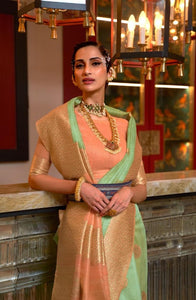 Ariya sarees - Pure linen weaving saree