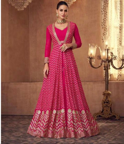 Serena collection: rani pink Kali gown