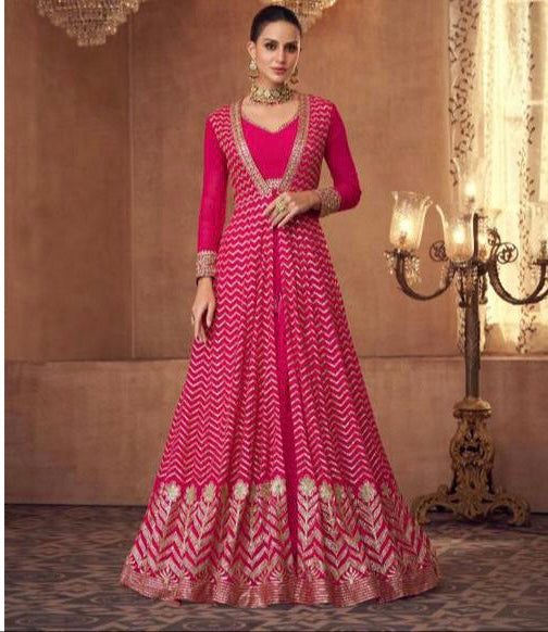 Serena collection: rani pink Kali gown