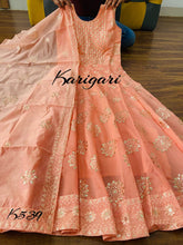 Karigari collection: Peach chanderi gown