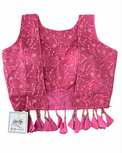 Pink tassel blouse