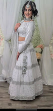 White and silver Lehenga