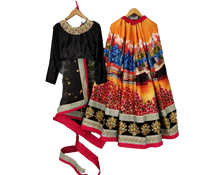 Multicolour Bangalore silk Lehenga