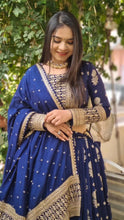 Indigo blue wedding Lehenga