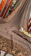 Trupti Vala inspired saree - Brown sequinned saree