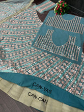 Pastel chine sequins Lehenga