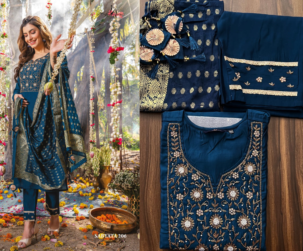 Sabyata silk salwaar kameez - also plus size