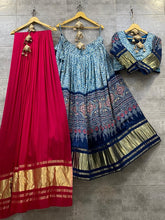 Bandhani gaji silk stitched Lehenga