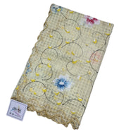 Lemon yellow organza net dupatta