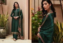 Green bandhej silk suit - readymade