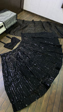 Black partywear sequins Lehenga
