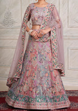 Lilac with multi pastel coloured Lehenga
