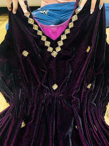 Niks collection: purple velvet kaftaan