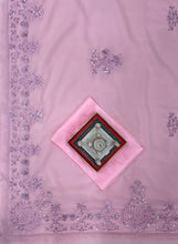 Celebrity inspired sequins light pink saree