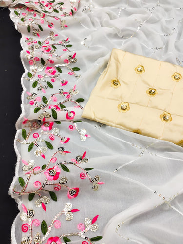 Georgette sequins and tassels