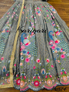 Karigari collection: peacock embroidered Lehenga