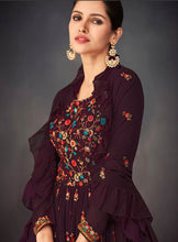 Sunaish - Deep wine and peach sharara