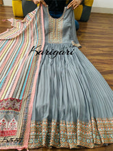 Karigari collection: grey anarkali