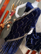 Blue velvet - Lehenga saree inspired by Kiara Advani