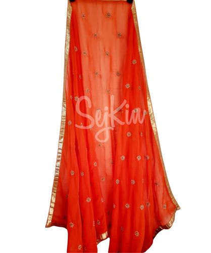 Orange georgette dupatta