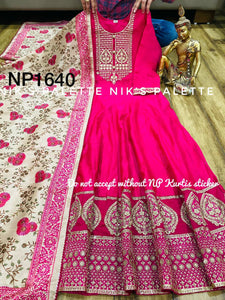 Niks collection - pink silk anarkali