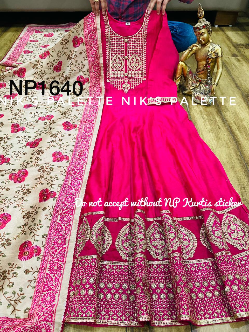 Niks collection - pink silk anarkali