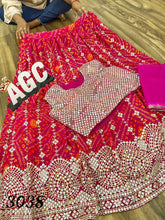 AGC collection - bandhani readymade Lehenga (also plus sizes)
