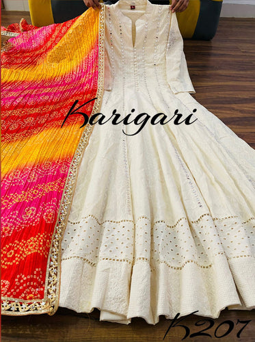 Karigari collection: Off white anarkali