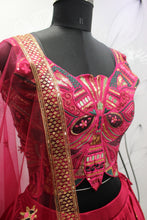 Misha collection - shaded deep pink sequins Lehenga