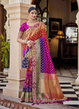 Ethnic collection - multicolour designer silk saree