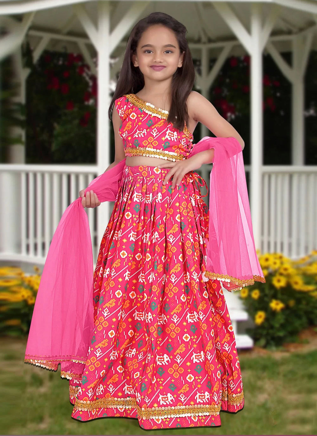 Kids (Girls) readymade Indo western digital print Lehenga