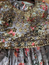 Lilac floral and mirror work Lehenga