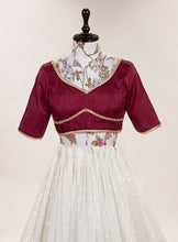 Classic white sequins Lehenga