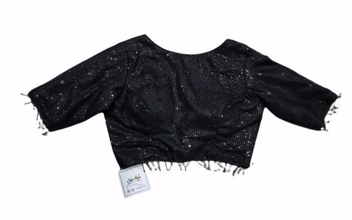 Black sequinned blouse